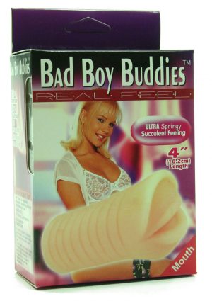 BAD BOY BUDDIES REAL FEEL MOUTH 4 INCH FLESH