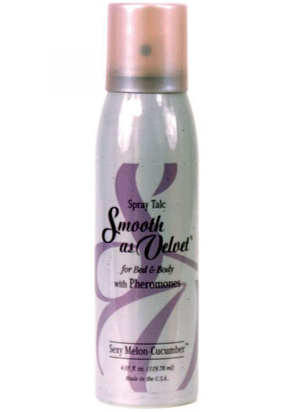 Smooth As Velvet Spray Talc With Pheromones Sexy Melon Cucumber 4.05 Ounce