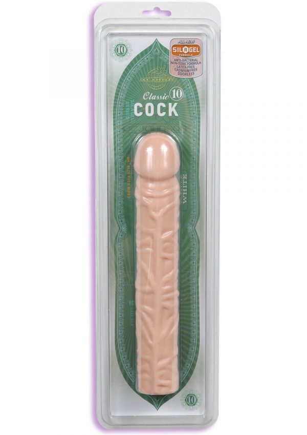 Classic Cock Dong Sil A Gel 10 Inch Flesh