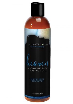 Intimate Earth Heaven Aromatherapy Massage Oil Hazelnut Biscotti 8oz