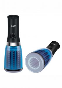 ZOLO 360° Rotating Male Stimulator Beaded Masturbator Blue