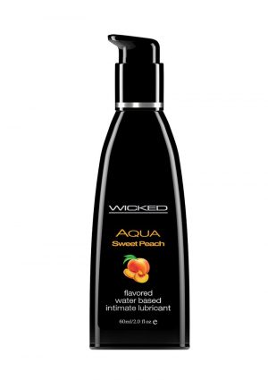 Wicked Aqua Flavored Water Based Lubricant Sweet Peach 2 Ounce