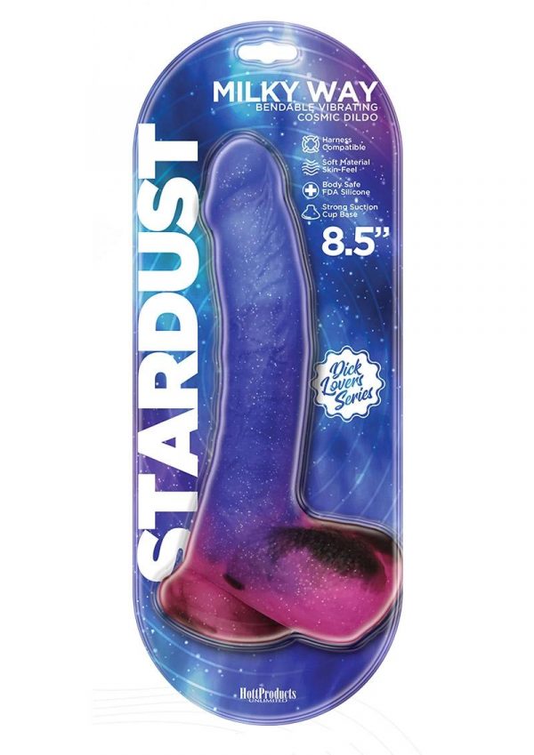 Stardust Milky Way Silicone Dildo 8.5in - Multi-Color