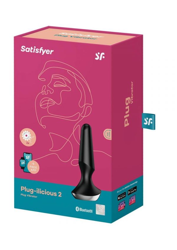 Satisfyer Plug-ilicious 2 Silicone Vibrating Anal Plug - Black