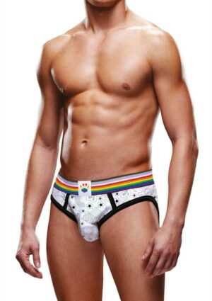 Prowler Pride Love and Peace 3 Brief - Medium - Rainbow