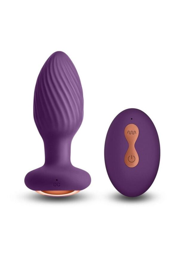 Inya Alpine Rechargeable Silicone Anal Plug with Remote Control - Purple