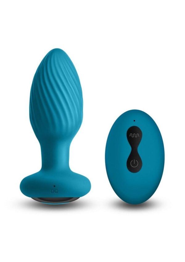 Inya Alpine Rechargeable Silicone Anal Plug with Remote Control - Teal