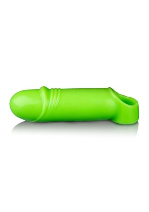 Ouch! Smooth Thick Stretchy Penis Sleeve Glow in the Dark - Green