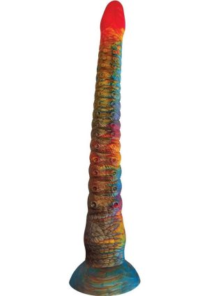 Stardust Kinky Kraken Silicone Dildo with Suction Cup 13in - Multicolor