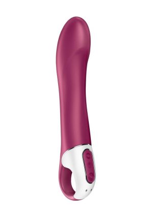 Satisfyer Big Heat Rechargeable Silicone Warming Vibrator - Magenta