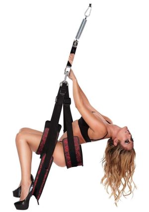 Secret Kisses Rosegasm Pleasure Swing with Satin Blindfold - Red/Black