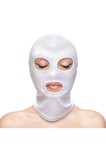 Fetish and Fashion Eyes andamp; Mouth Hood - White