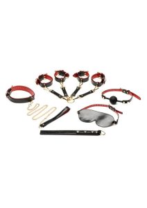 Bedroom Bliss Lover`s Deluxe Bondage Set - Black/Red