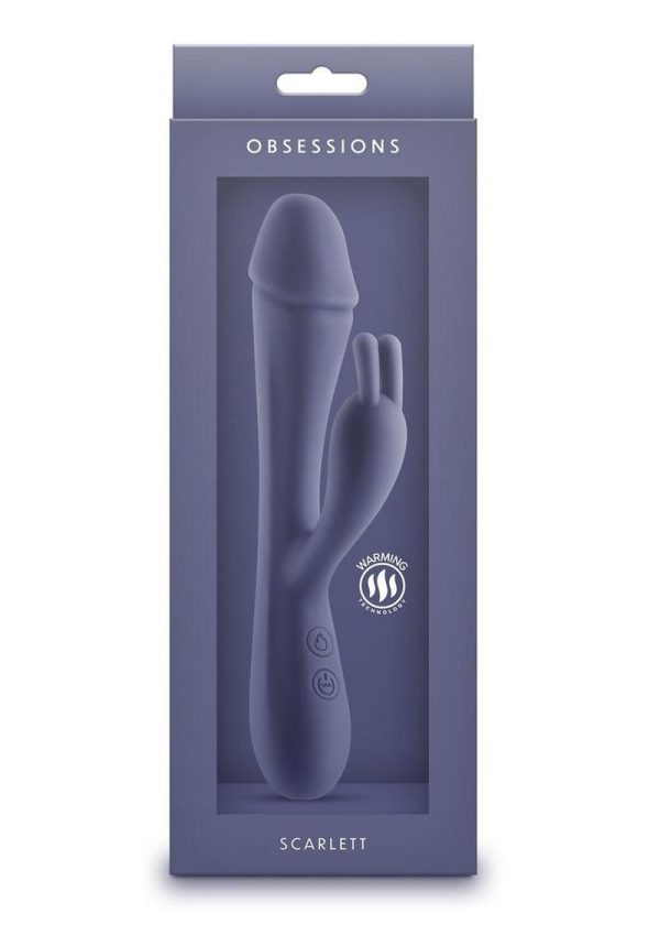 Obsessions Scarlett Rechargeable Silicone Rabbit Vibrator - Navy