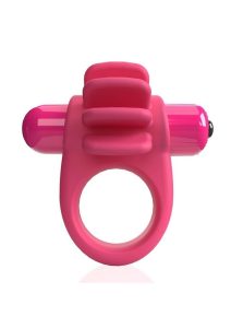 4T Skooch Vibrating Cock Ring with Clitoral Stimulator - Strawberry