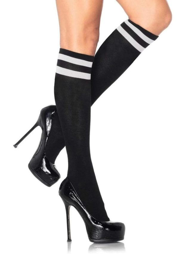 Leg Avenue Athletic Knee High - O/S - Black