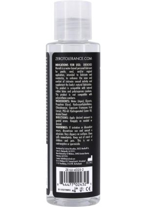 Zero Tolerance Drenched Warmth Water Based Lubricant 4oz