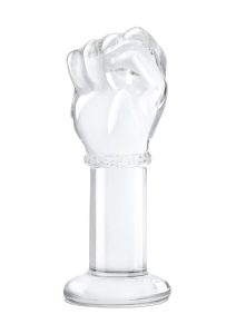 Glas Fist Glass Butt Plug 5in - Clear