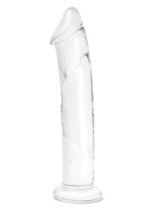 Glas Dildo Glass with Veins and Flat Base 12in - Clear