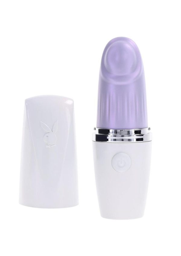 Playboy Getaway Rechargeable Silicone Clitoral Stimulator - White/Lavender