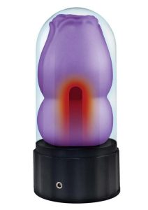 Delite Heated Rose Rechargeable Masturbator - Purple