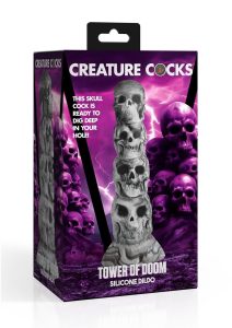 Creature Cocks Tower of Doom Silicone Dildo - Gray