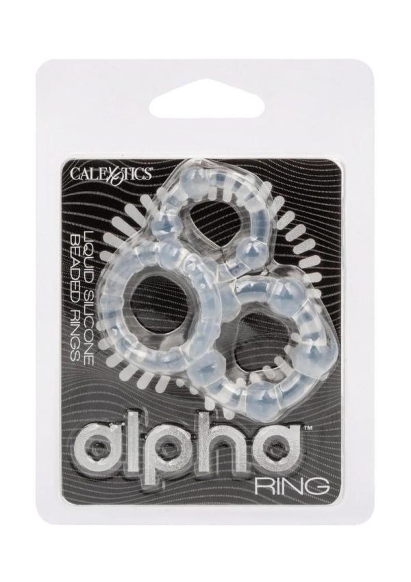 Alpha Liquid Silicone Beaded Rings Set - Clear