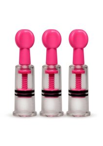 Size Matters MAXtwist Clit and Nipple Triple Sucker Set - Pink