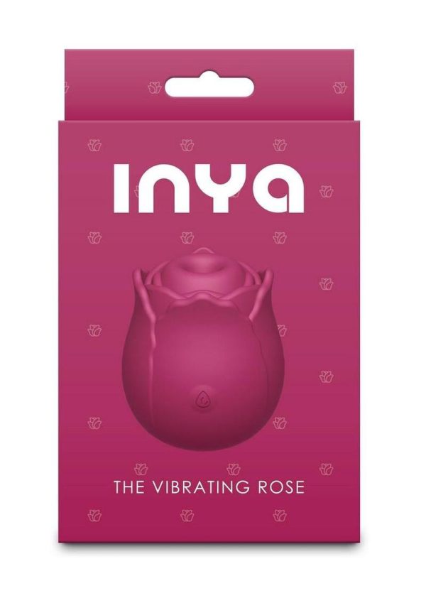 INYA The Vibrating Rose Rechargeable Silicone Clitoral Stimulator - Red