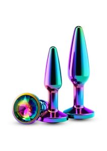 Rear Assets Tapered Trainer Chrome Plated Anal Plugs Kit (3pc Set) - Multicolor