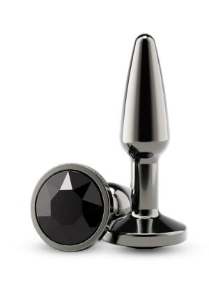 Rear Assets Chrome Tapered Anal Plug - Small - Gray