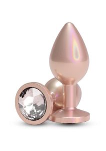 Rear Assets Chrome Anal Plug - Medium - Tan