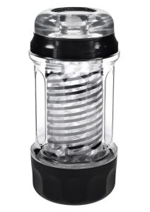 Playboy Spring Fling Rechargeable Stroker - Large - Clear/Black