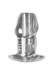 Master Series Dicked Hollow Anal Plug - Small - Clear