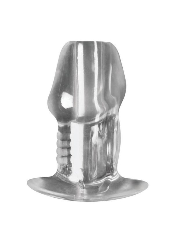 Master Series Dicked Hollow Anal Plug - Small - Clear