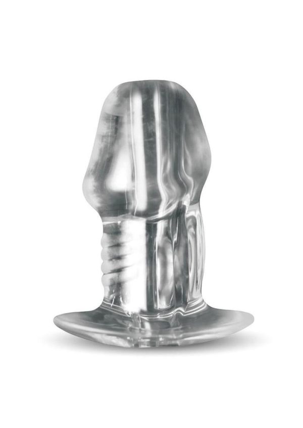 Master Series Dicked Hollow Anal Plug - Medium - Clear