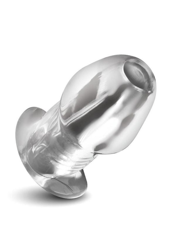 Master Series Dicked Hollow Anal Plug - Large - Clear