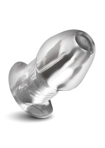 Master Series Dicked Hollow Anal Plug - XLarge - Clear