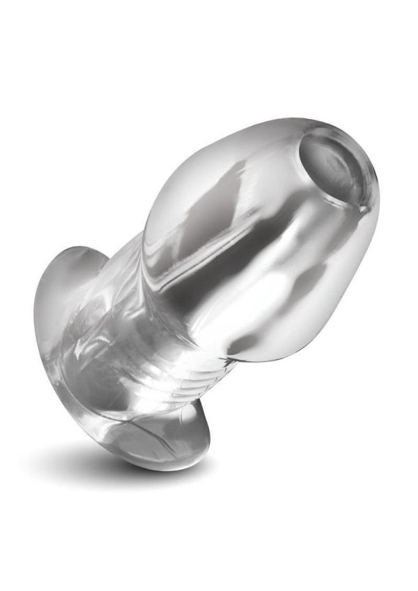 Master Series Dicked Hollow Anal Plug - XLarge - Clear