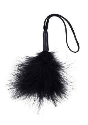 Sex and Mischief Peaches N CreaMe Wrist Feather Tickler - Black