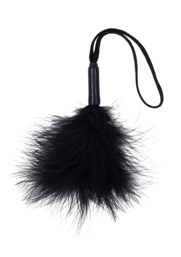Sex and Mischief Peaches N CreaMe Wrist Feather Tickler - Black