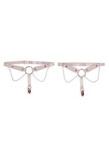 Sex and Mischief Peaches N CreaMe Garters - Rose Gold