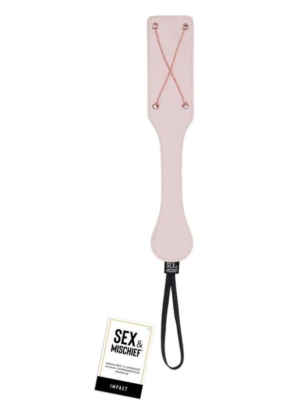 Sex and Mischief Peaches N CreaMe Chain Impressions Paddle - Rose Gold
